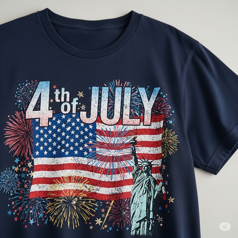 4th July Tshirt Mockup | Puns America