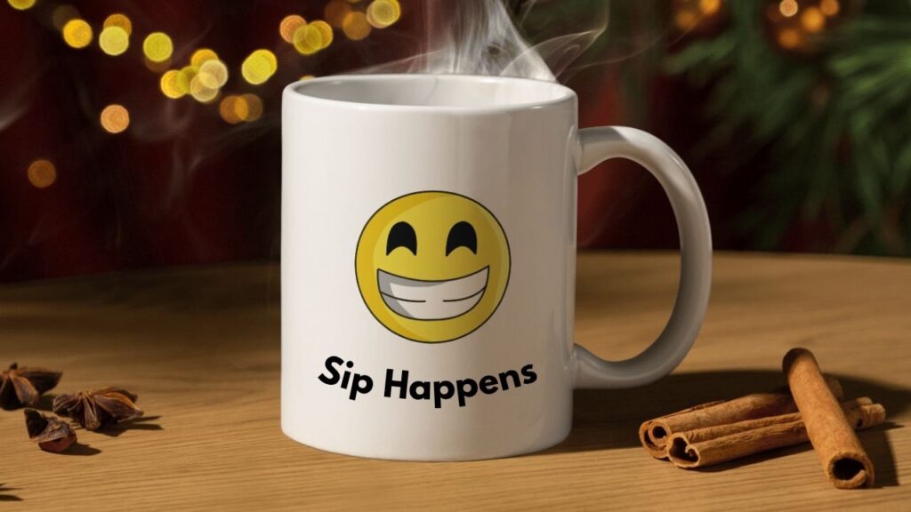 Best Tea Puns Sip Happens Mug Mockup