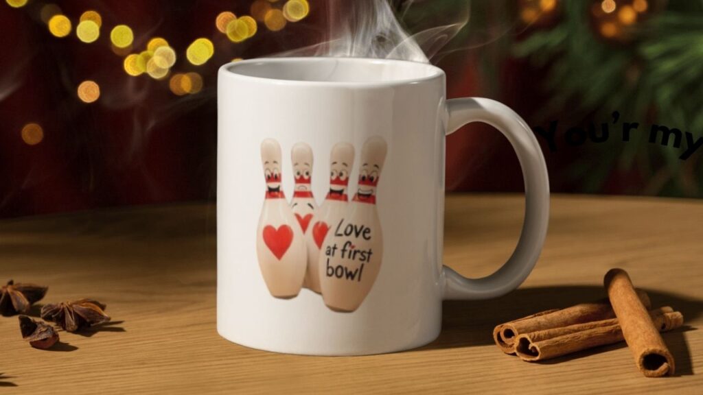 Love at fist sight Pins fall in love with ball Mug Mockup