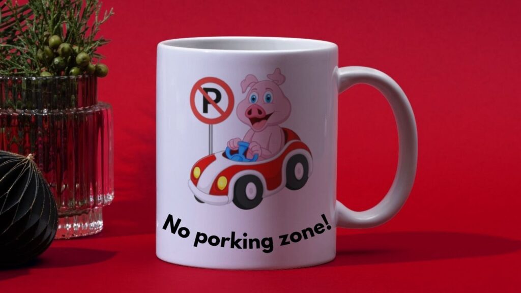 No porking zone Mug Mockup