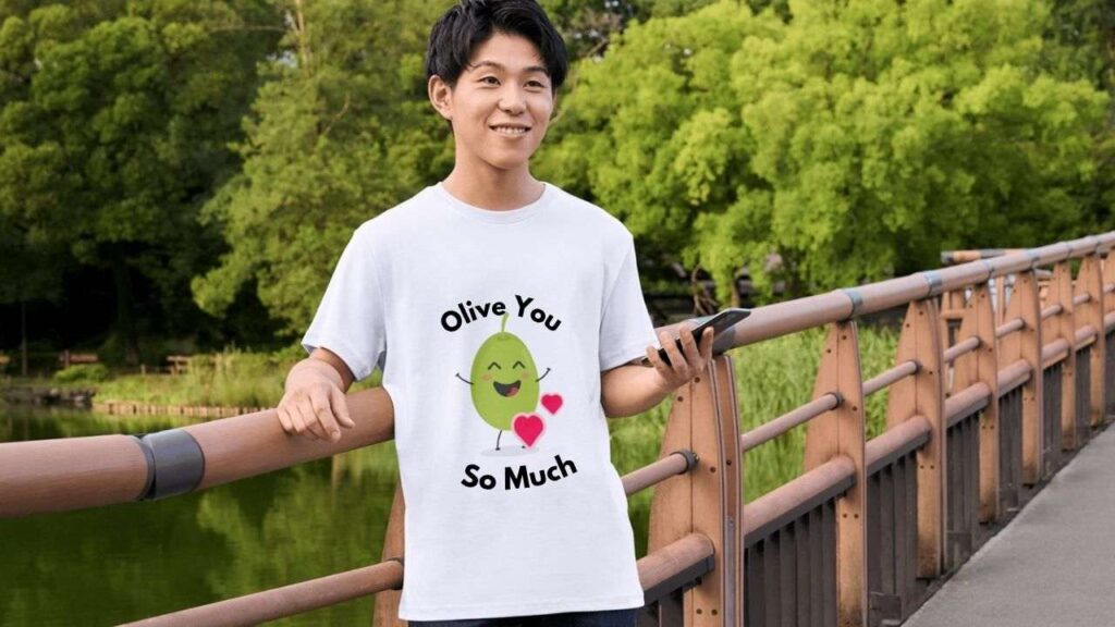 Olive can express the Love Tshirt Mockup