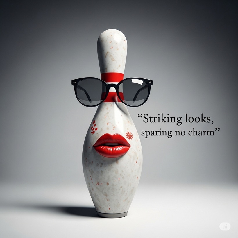 Striking Looks Sparing No Charm Bowling Pin