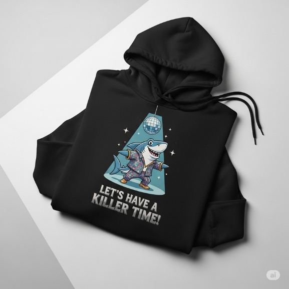 Lets Have a Killer Time Shark Puns Tshirt Mockup | Puns America