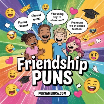 199+ Friendship Puns That Stick Like Glue