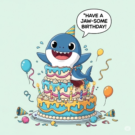 Have a Jaw some day Happy Birthday Shark Puns | Puns America