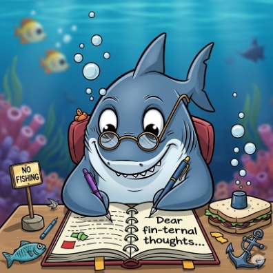 No Fishing Today Fin ternal Thoughts Shark Puns | Puns America