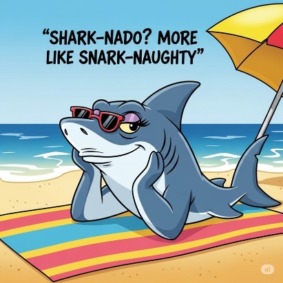 Shark nado More like Snark naughty Shark Puns | Puns America